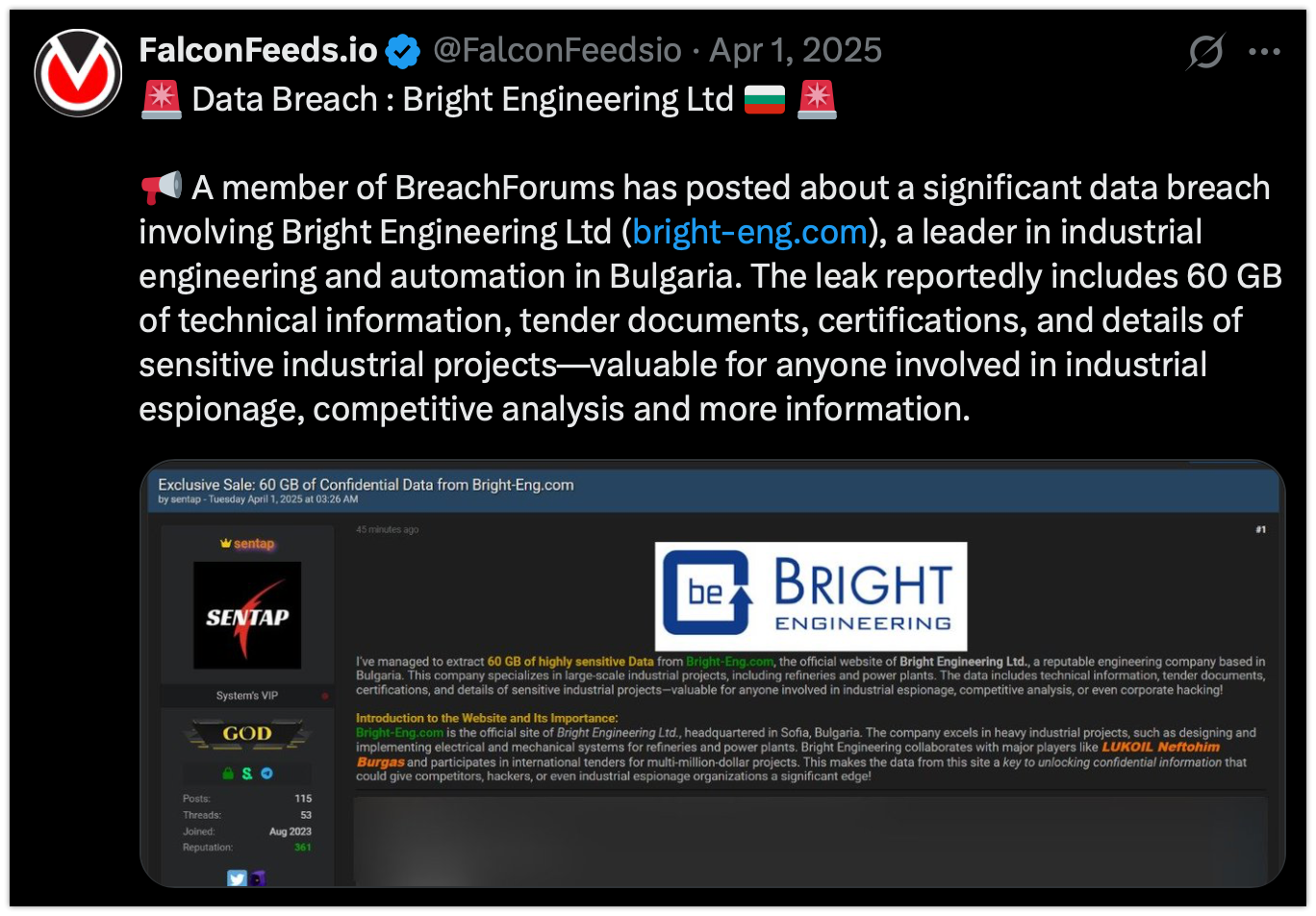 Екранна снимка на публикацията за bright-eng.com