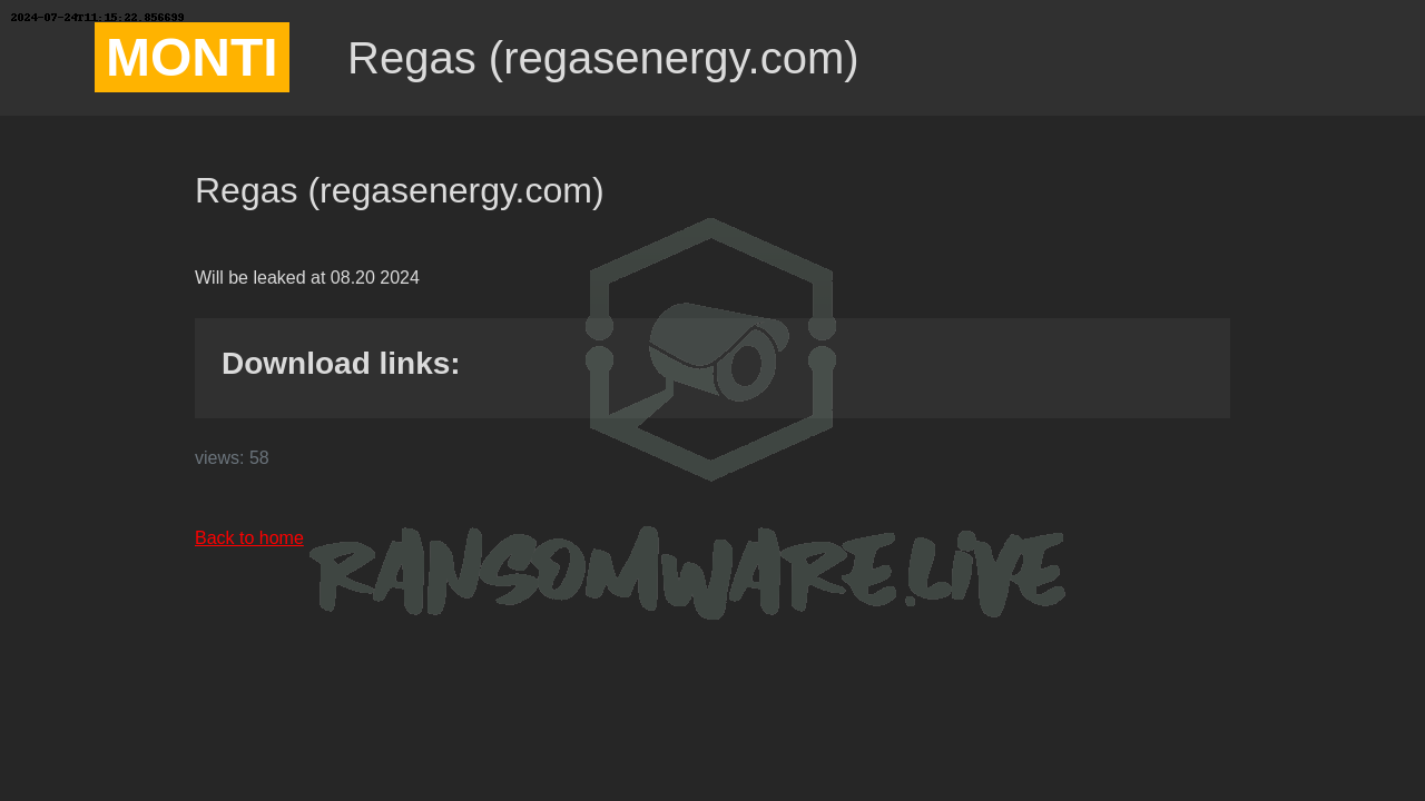 Екранна снимка на публикацията за regasenergy.com