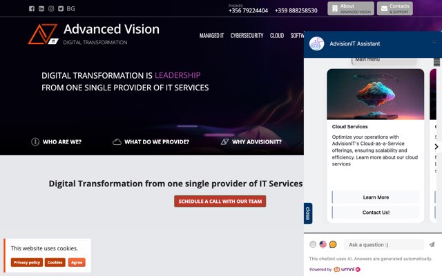Уебсайт на AdvisionIT