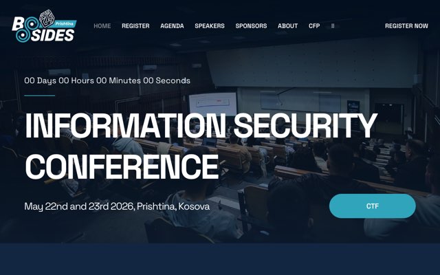 Уебсайт на BSides Prishtina