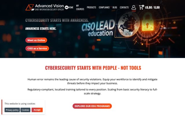 Уебсайт на CISO EDU