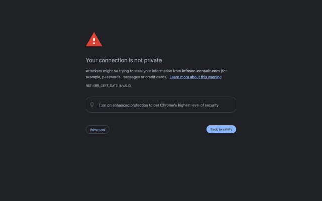 Уебсайт на Infosec Consult