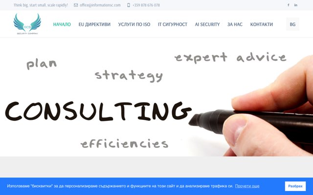 Уебсайт на IS Consult Service
