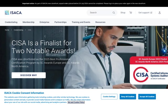 Уебсайт на Certified Information Systems Auditor