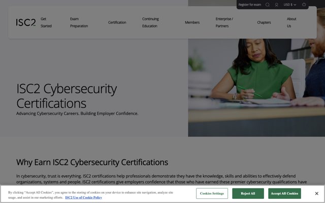 Уебсайт на Information Systems Security Management Professional