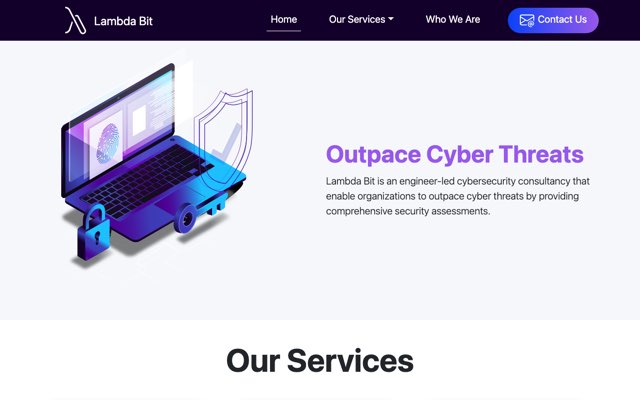 Уебсайт на Lambda Bit
