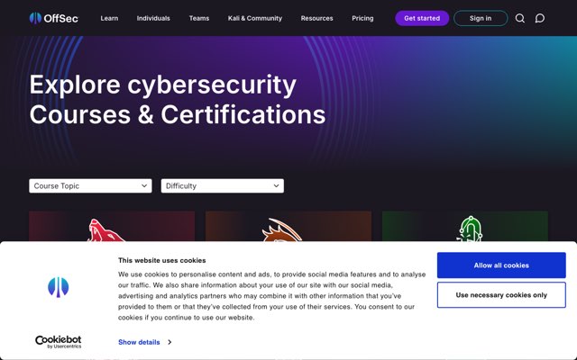 Уебсайт на OffSec macOS Researcher