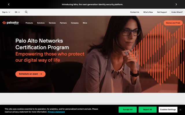 Уебсайт на Palo Alto Networks Certified Cloud Security Engineer