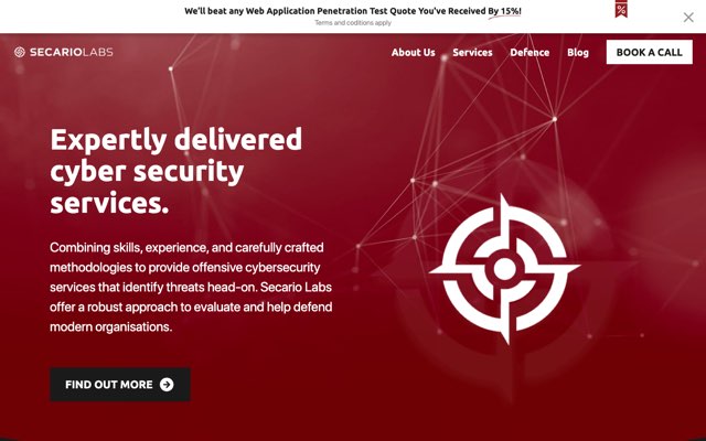 Уебсайт на Secario Labs